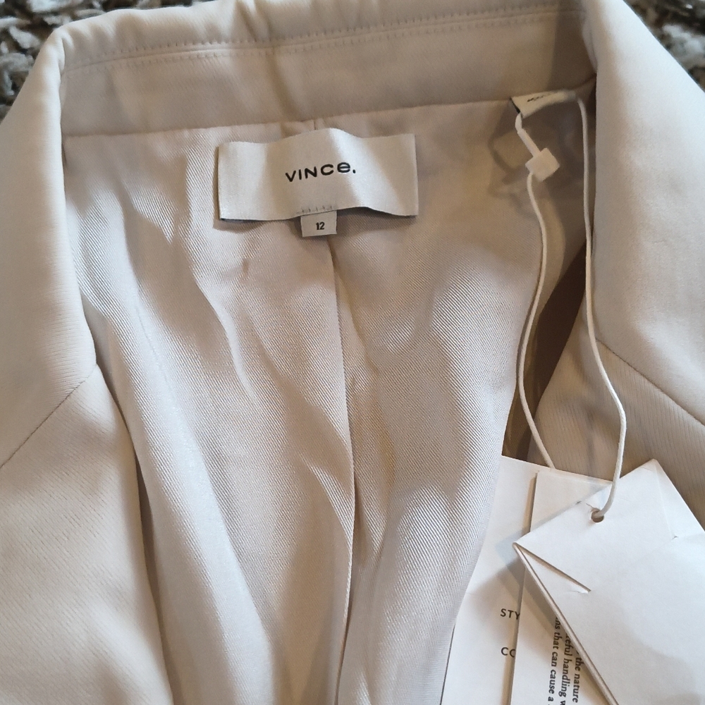 Vince Boyfriend Blazer Oatmeal Basic Jacket - Picture 4 of 5